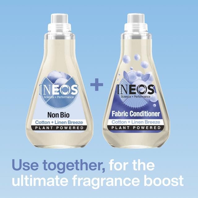 Ineos Cotton + Linen Breeze Non Bio Sensitive Laundry Detergent Liquid 34 Washes - gallery image 4