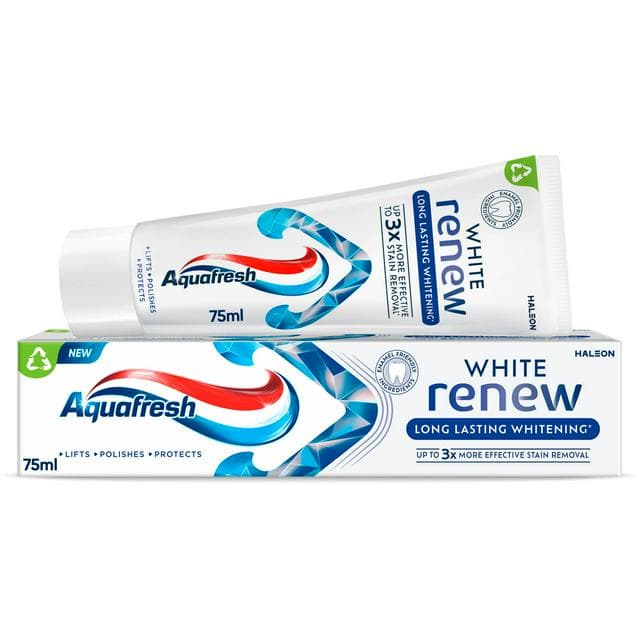 Aquafresh White Renew Long Lasting Whitening Toothpaste 75ml - gallery image 1