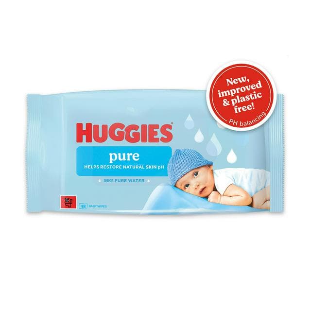Huggies Pure Baby Wipes x48 - gallery image 1