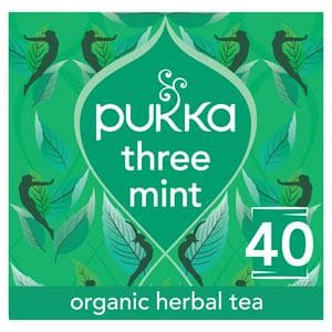 Pukka Organic Three Mint Home Compostable Herbal Tea Bags x40 64g