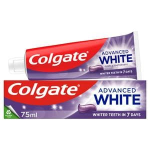 Colgate Advanced White Purple Teeth Whitening Toothpaste 75ml