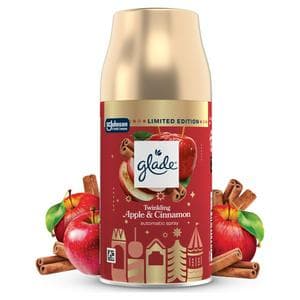 Glade Twinkling Apple & Cinnamon Festive Automatic Spray Refill Air Freshner, Limited Edition 269ml