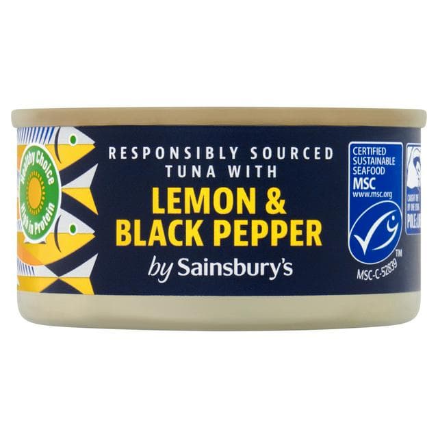 Sainsbury's 80g Lemon & Black Pepper Tuna Canned Fish - gallery image 1