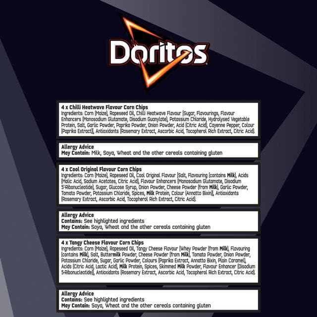 Doritos Variety Pack Tortilla Chips Multipack Crisps 12 x 30g - gallery image 3