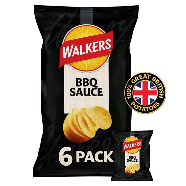 Walkers Crisps Barbeque 6 x 25g - gallery image 1