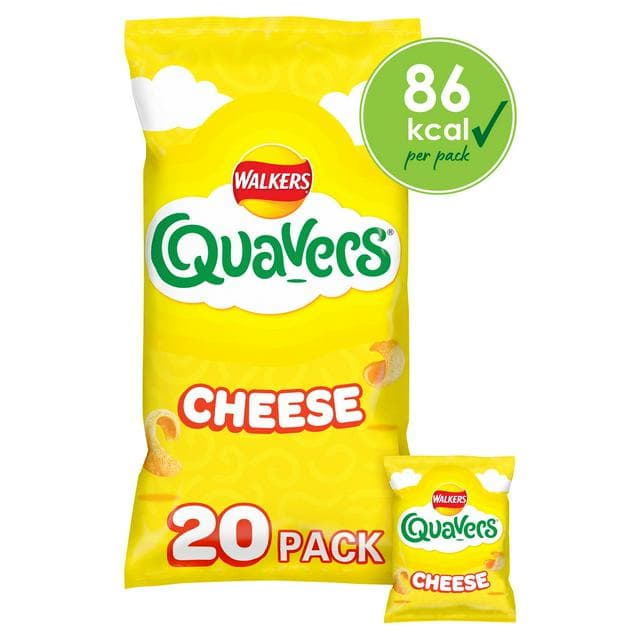 Walkers Quavers Cheese Multipack Snacks Crisps 20 x 16g - gallery image 1