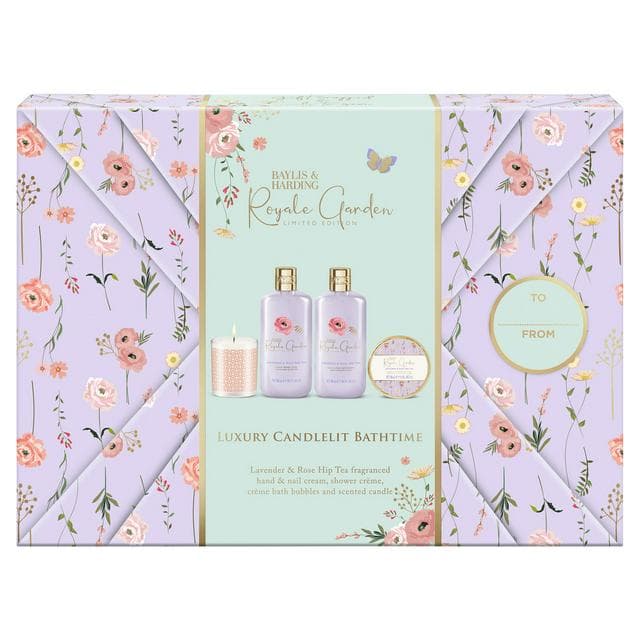 Baylis & Harding Royale Garden Gift Wrapped Candlelit Gift Set - gallery image 1
