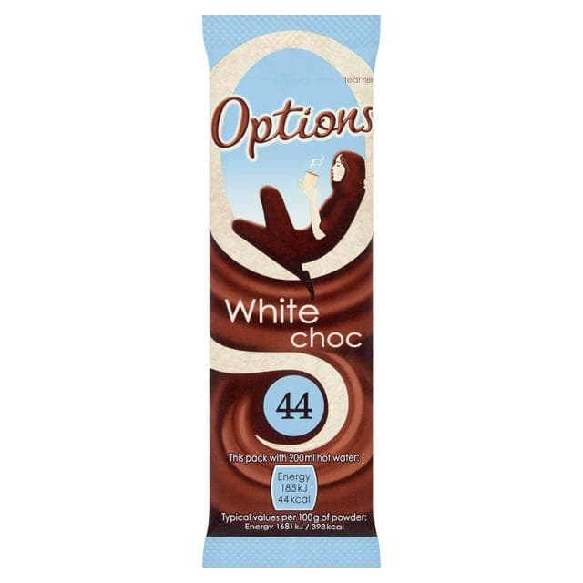 Options Instant White Hot Chocolate Drink 11g - gallery image 1