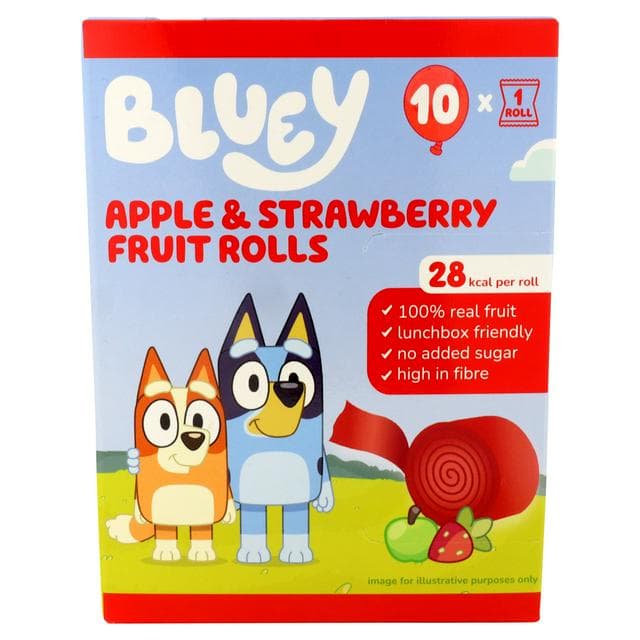 Bluey Apple & Strawberry Fruit Rolls 10 x 10g - gallery image 1