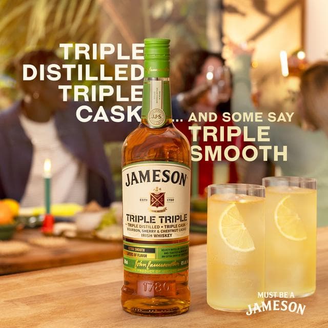 Jameson Triple Triple Blended Irish Whiskey 70cl - gallery image 2