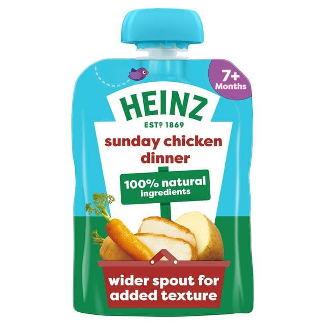 Heinz Sunday Chicken Dinner Baby Food Pouch 7+ Months 130g - gallery image 1