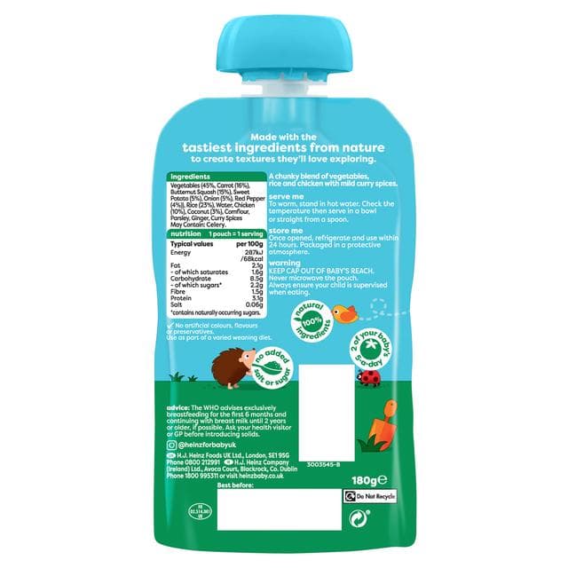 Heinz Thai Chicken Curry Pouch Baby Food 10+ Months 180g - gallery image 4
