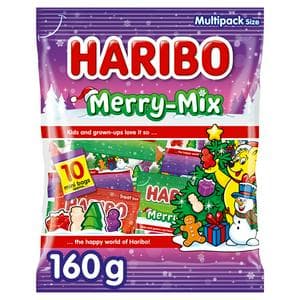 Haribo 160g Merry Mix Fruit, Milk & Sweet Multipack Foam