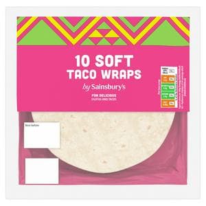 Sainsbury's 10 x Soft Taco Wraps 300g