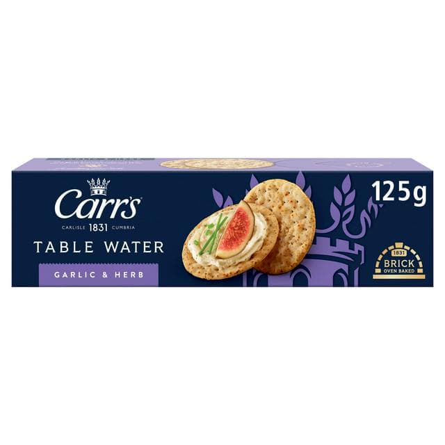 Carr's Table Water Roasted Garlic & Herbs 125g - gallery image 1