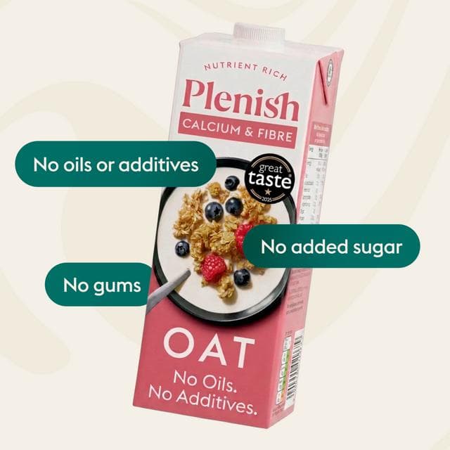 Plenish 1L Chilled Dairy Free Oat Calcium & Fibre Drink - gallery image 5