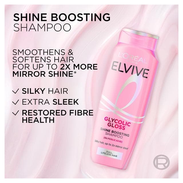 L'Oréal Paris Elvive Glycolic Gloss Shine Boosting Shampoo for Dull Hair 400ml - gallery image 2