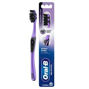 Oral B Pro 3D White Charcoal Manual Toothbrush Deep Clean & Whitening Medium