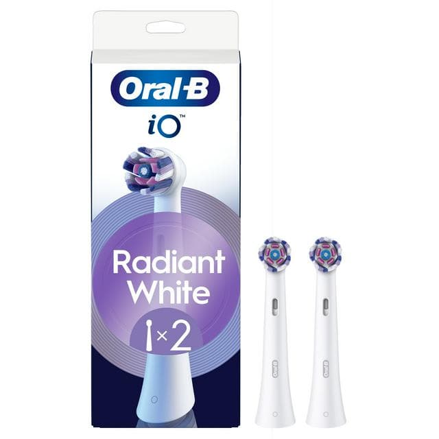 Oral-B iO Radiant White Original Replacement Round Brush Heads x2 - gallery image 1
