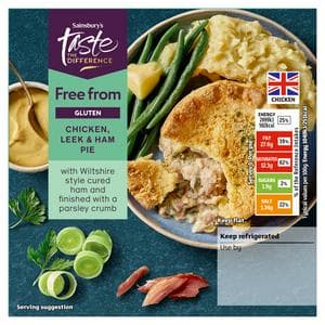 Sainsbury's Free From Chicken, Leek & Ham Pie, Taste the Difference 200g