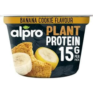 Alpro High Protein Banana Cookie Dairy Free Soya Yoghurt Alternative 200g