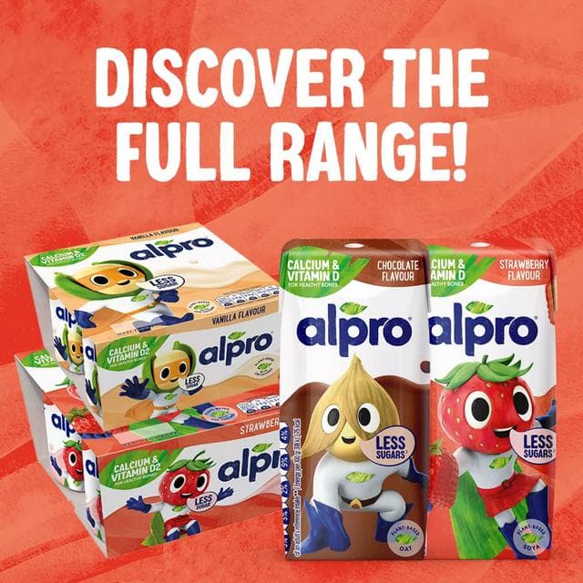 Alpro Kids Strawberry Soya Dairy Free Yoghurt Alternatives 4 x 115g - gallery image 5