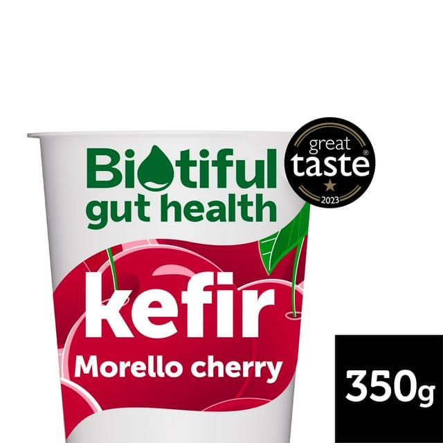 Biotiful Gut Health Kefir Yogurt Morello Cherry 350g - gallery image 1