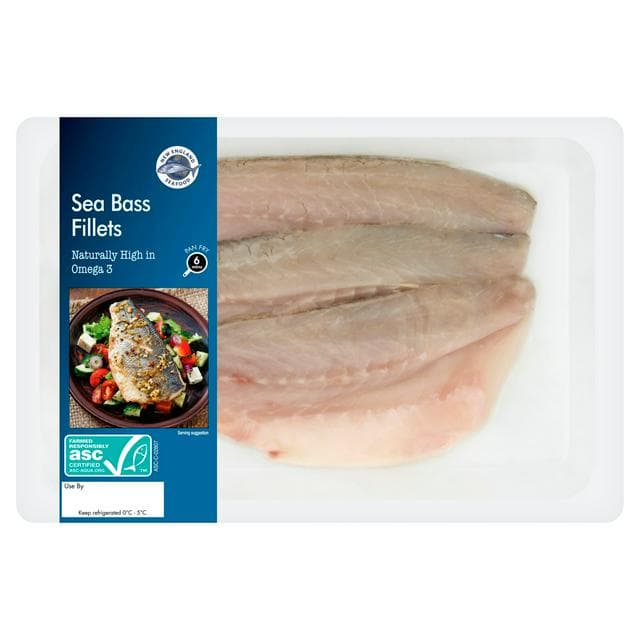 New England Seafood 210g Sea Bass Fillets - gallery image 1