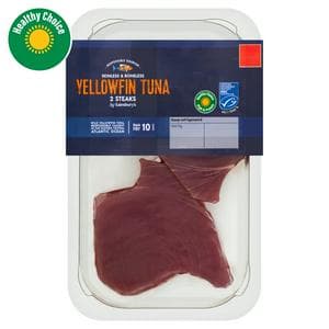 Sainsbury's Skinless & Boneless Yellowfin Tuna Steaks x2 220g