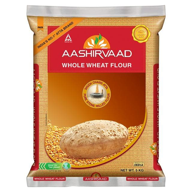 Aashirvaad 5kg Whole Wheat Flour - gallery image 1