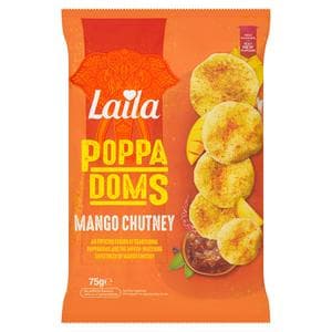 Laila 75g Mango Chutney Poppadoms