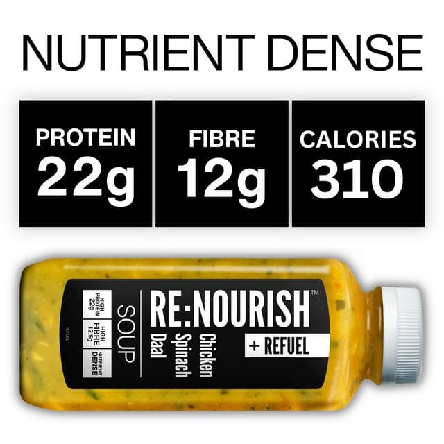 Renourish + Refuel 500g Chicken Spinach Daal High Protein High Fibre Soup - gallery image 2