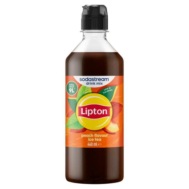 Lipton Sodastream Peach Flavour Ice Tea Sparkling Drink Mix 440ml - gallery image 1