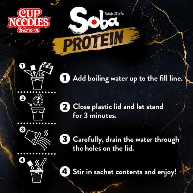 Nissin Soba Protein Classic Instant Wok Style Noodles Pot 92g - gallery image 3