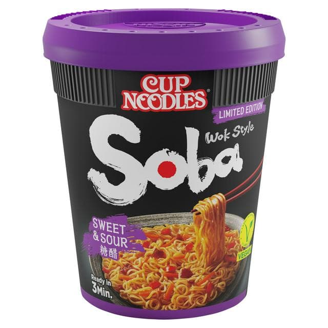 Nissin Soba Sweet & Sour Instant Wok Style Noodles Pot 88g - gallery image 1