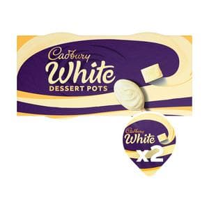 Cadbury Dairy Milk Creamy Milk & White Chocolate Dessert Pots, Winter Edition 2 x 60g