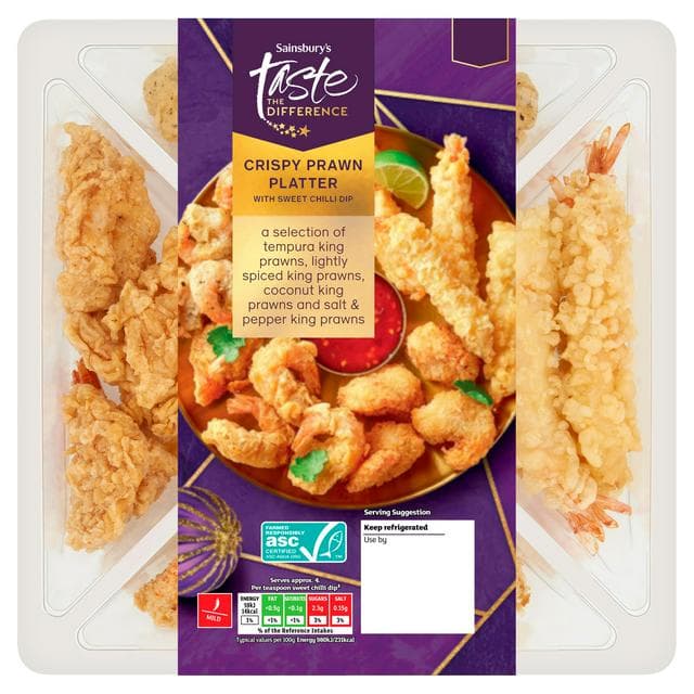 Sainsbury's Coated Prawn Platter with Sweet Chilli Dip, Taste the Difference - gallery image 1