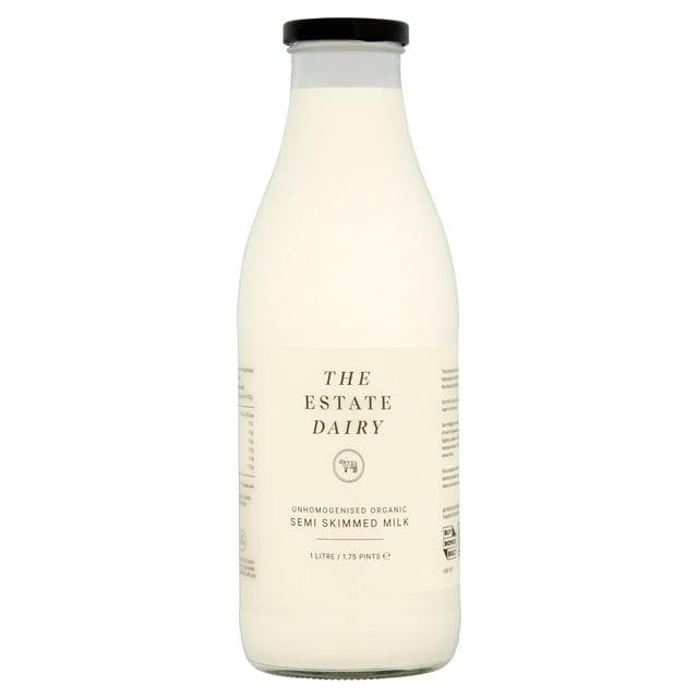 The Estate Dairy Unhomogenised Organic Semi Skimmed Milk 1L - gallery image 1