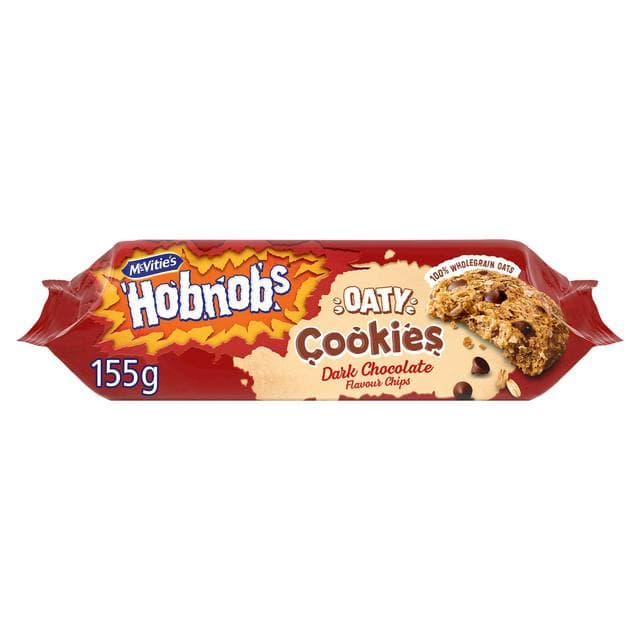 McVitie's Hobnobs Dark Chocolate Flavour Chips Oaty Cookies 155g - gallery image 1