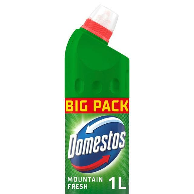 Domestos Mountain Fresh Pine Thick Bleach Toilet & Multipurpose Cleaner 1L - gallery image 1