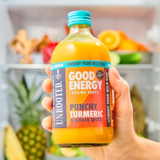 Unrooted Good Energy Punchy Turmeric & Ginger Shots 420ml - gallery image 3