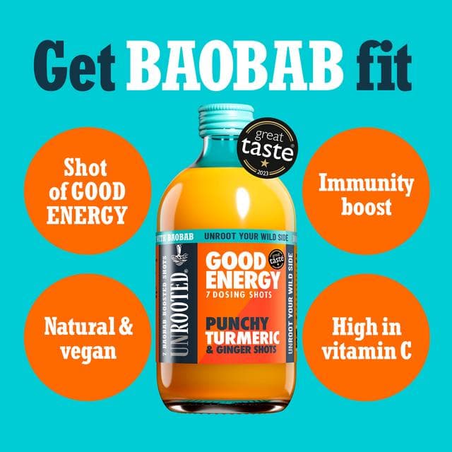 Unrooted Good Energy Punchy Turmeric & Ginger Shots 420ml - gallery image 5