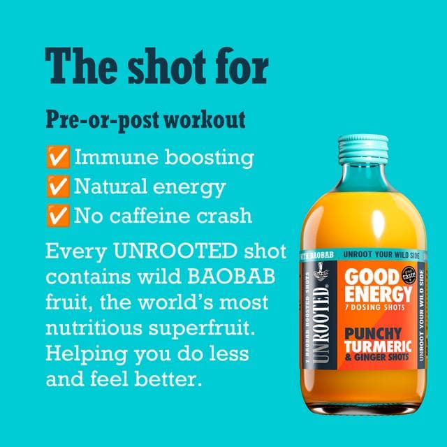 Unrooted Good Energy Punchy Turmeric & Ginger Shots 420ml - gallery image 6