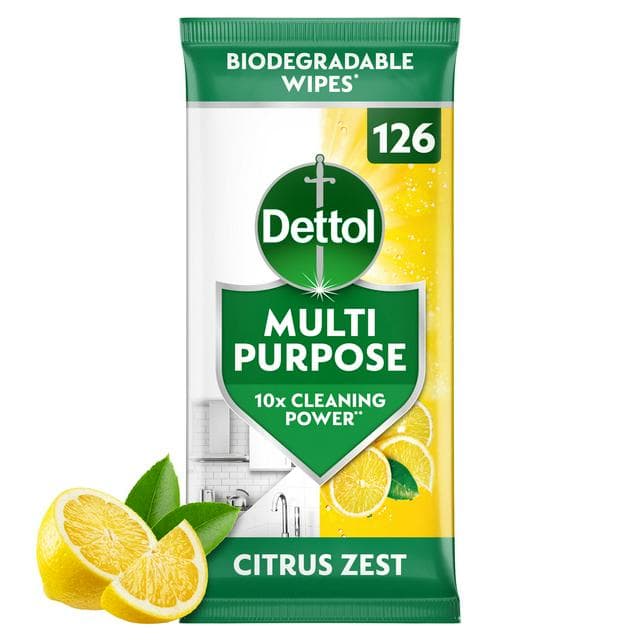 Dettol 126 x Citrus Zest Multi Purpose Wipes - gallery image 1