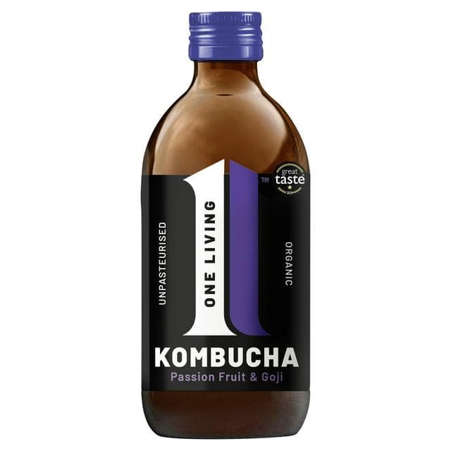 One Living Organic Kombucha Passion Fruit & Goji 330ml - gallery image 1