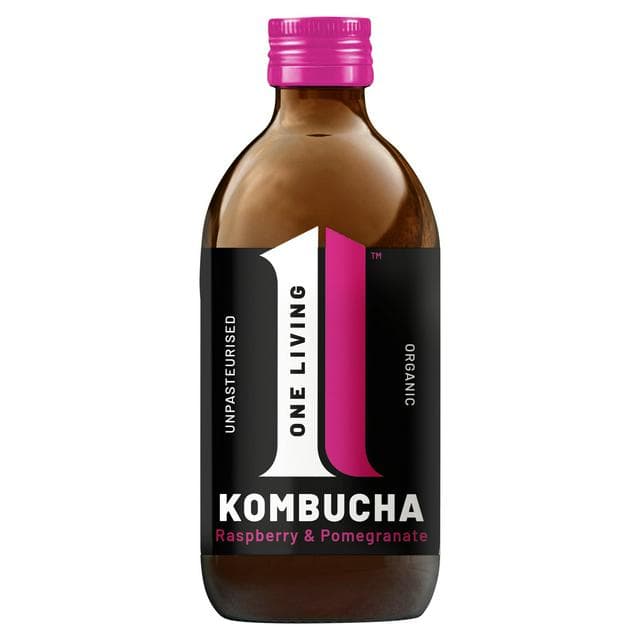 One Living Organic Kombucha Raspberry & Pomegranate 330ml - gallery image 1