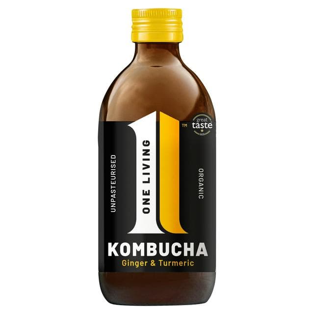 One Living Organic Kombucha Ginger & Turmeric 330ml - gallery image 1