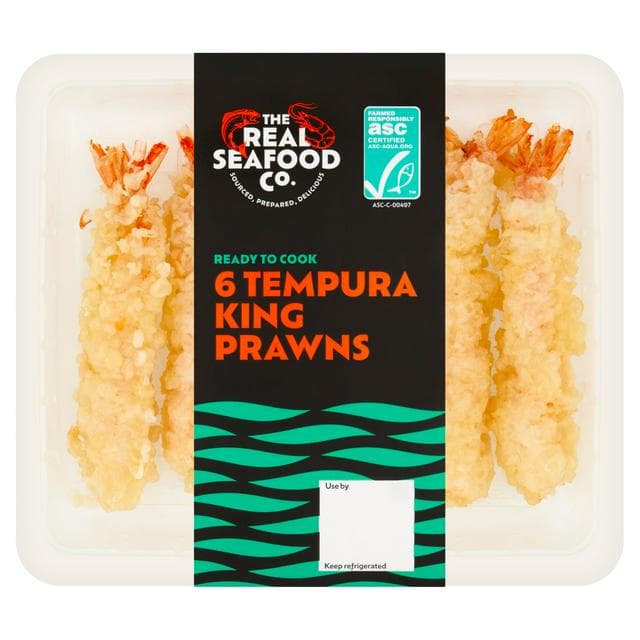 The Real Seafood Co.Tempura King Prawns x6 156g - gallery image 1