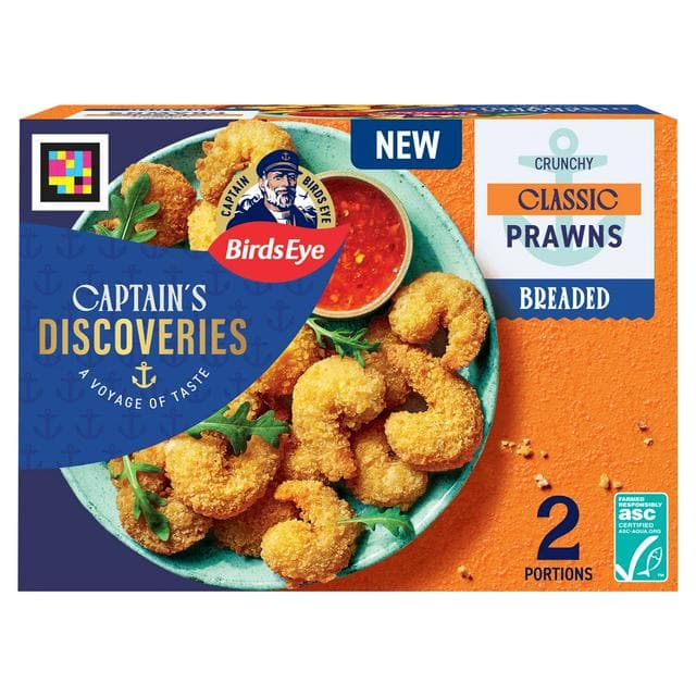 Birds Eye Captain's Discoveries Crunchy Classic Prawns Breaded 250g - gallery image 1