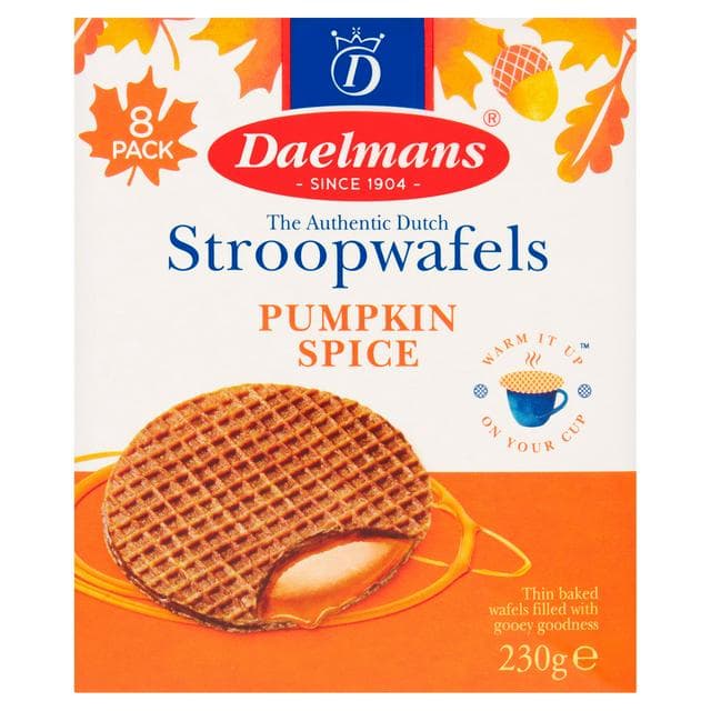 Daelmans 8 x Pumpkin Spice Stroopwafels 230g - gallery image 1
